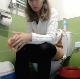 An Eastern-European girl sits on a toilet, takes a shit with multiple, clear-sounding plops, and then pisses. She wipes when finished. Presented in 720P HD. About 4 minutes.